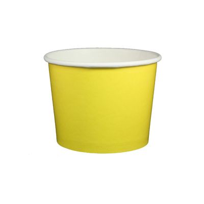 16 oz Yogurt Paper Cups- 1000 Count (Solid Yellow)