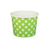16 oz Yogurt Paper Cups- 1000 Count (Polka Dot- Lime Green) view 1