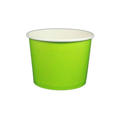 16 oz Yogurt Paper Cups- 1000 Count (Solid Lime Green)