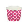 16 oz Yogurt Paper Cups- 1000 Count (Polka Dot- Pink) view 1
