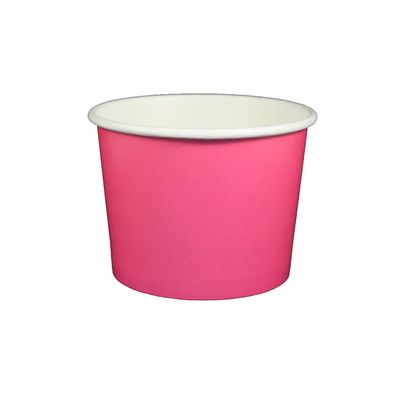 16 oz Yogurt Paper Cups- 1000 Count (Solid Pink)