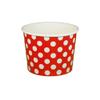 16 oz Yogurt Paper Cups- 1000 Count (Polka Dot- Red) view 1