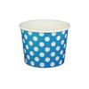 16 oz Yogurt Paper Cups- 1000 Count (Polka Dot- Blue) view 1