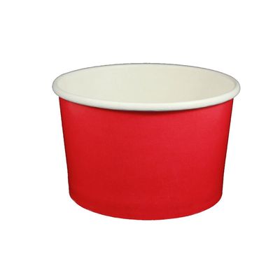 20 oz Yogurt Paper Cups- 600 Count (Solid Red)