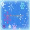 3" Round ~ Winter Snowflakes Blue Background Birthday ~ Edible Cake/Cupcake Topper!!! view 1