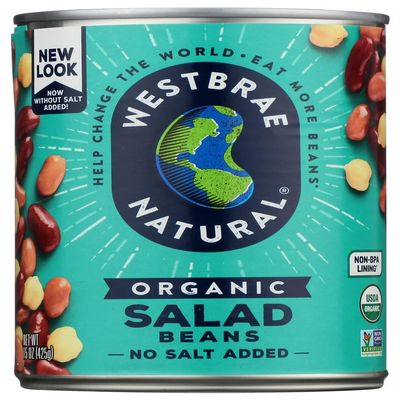 Westbrae Natural Beans, Salad, Low Fat OG2 15 oz. (Pack of 12)