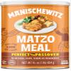 Manischewitz Matzo Meal, 16oz Resealable Canister | Perfect for Coating and Baking | Kosher for Passover and Year Round Use view 1