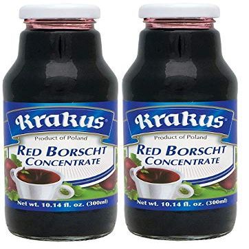 KRAKUS RED BORSCHT CONCENTRATE 10.14 fl.oz / 300 ml 2 PACK ( Koncentrat Barszczu Czerwonego) Made in Poland. Traditional Poland Christmas soup.