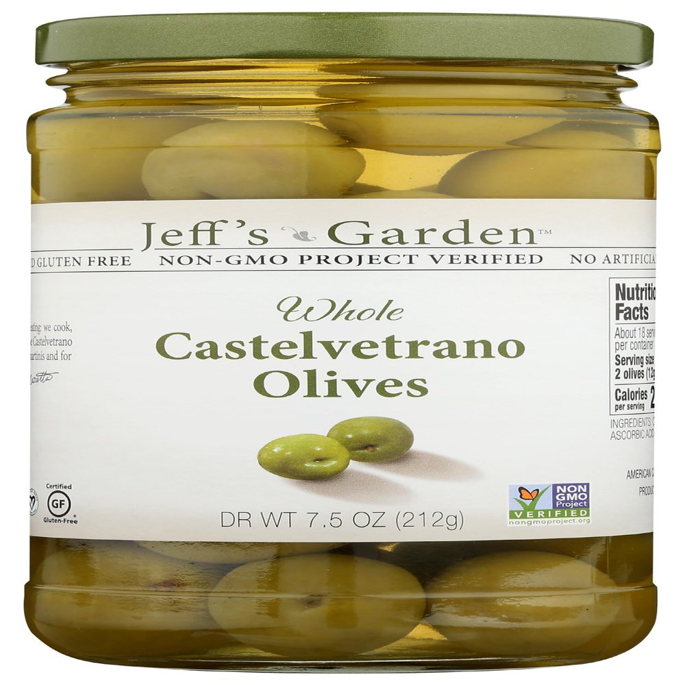 Jeff's Naturals Whole Castelvetrano Olives, 7.5 oz