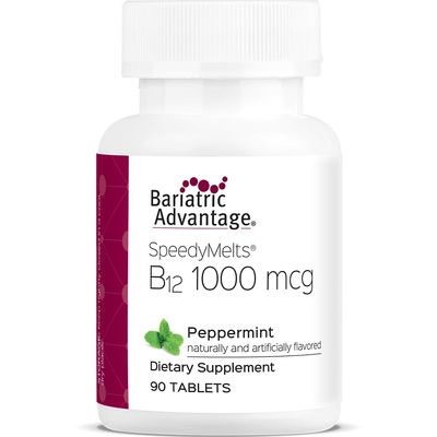 Bariatric Advantage SpeedyMelts B12 1000 mcg - Fast Melting with 200 mcg of Folic Acid for Nutritional Support* - Peppermint - 90 Count