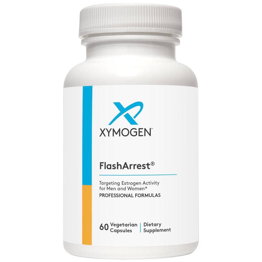 XYMOGEN FlashArrest - Targets Estrogen Activity for Both Men + Women - Hops Extract + Norway Spruce Extract - Helps Relieve Normal Menopausal Symptoms Like Hot Flashes (60 Capsules)