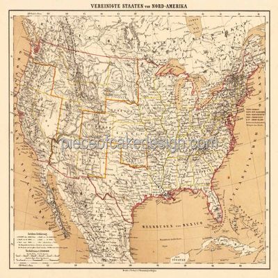3" Round ~ Vintage Nord Amerika Map Birthday ~ Edible Cake/Cupcake Topper!!!