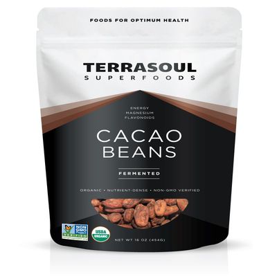 Terrasoul Superfoods Raw Organic Criollo Cacao Beans, 16 Oz, Raw Chocolate Goodness for Baking, Snacking, and Homemade Chocolate Creations