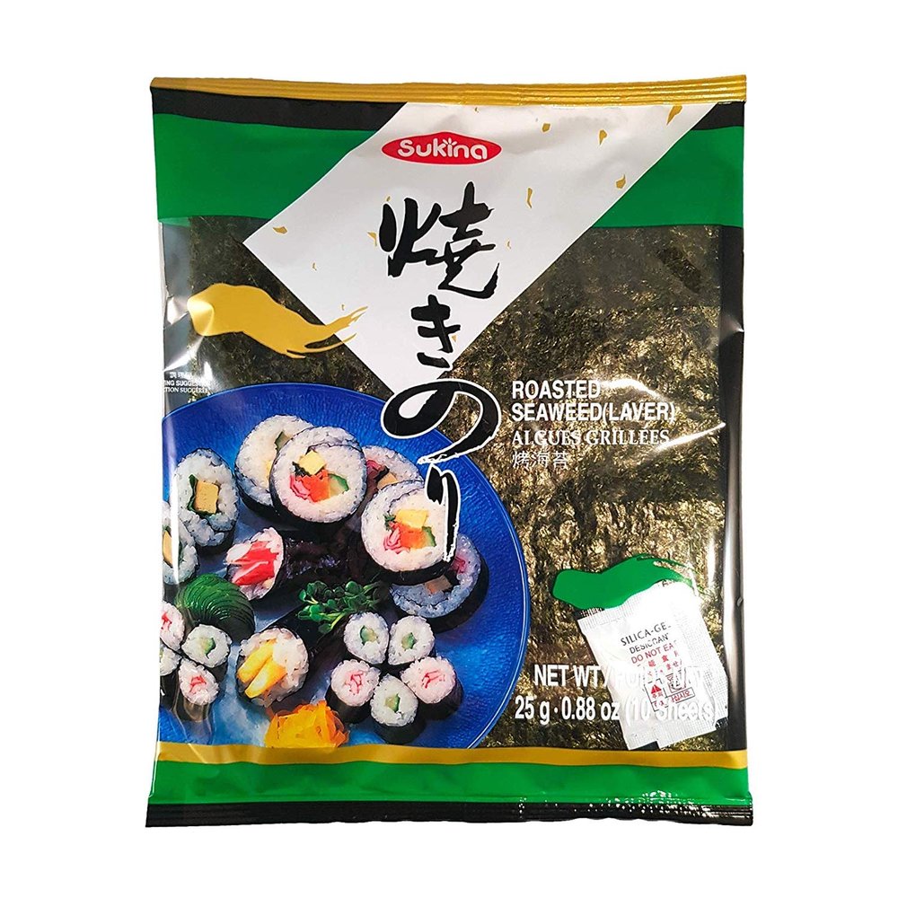 SuKina Roasted Seaweed for Sushi, 25 g
