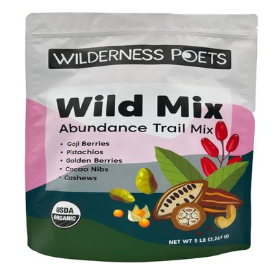 Wilderness Poets "Song of Abundance" Wild Mix - Organic Raw Superfood Trail Mix - Bulk Trail Mix, 5 lb (80 oz)