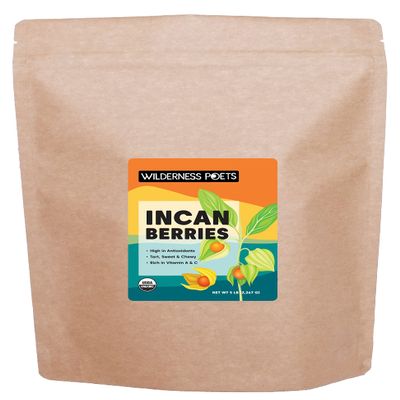 Wilderness Poets, Organic Incan Berries (Golden Berries, Gooseberries) - Raw, Dried Fruit - Bulk Size (5 Pound)