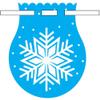 Creative Converting Snowflake Cello Bags with Drawstrings view 1