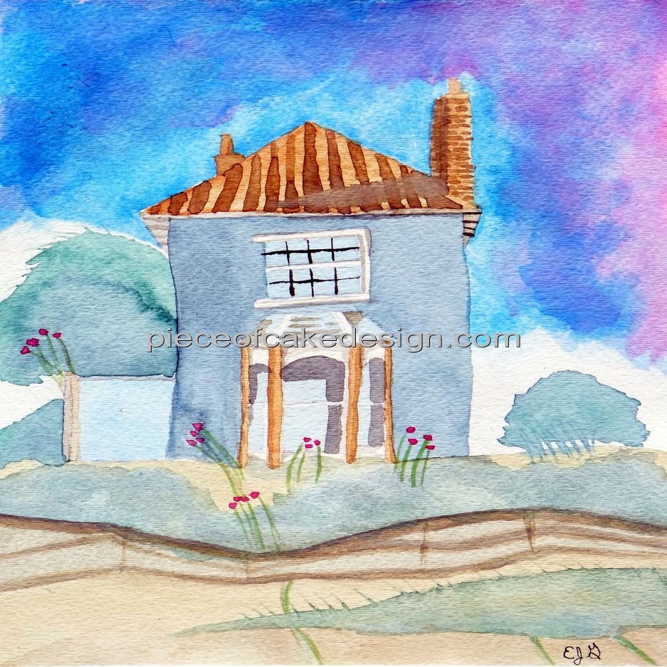 1/8 Sheet ~ Eric Gunty's Blue House Painting Birthday ~ Edible Cake/Cupcake Topper!!!