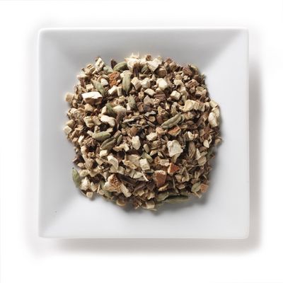 Mahamosa Herbal Spice Tea Blend and Filter Set: 2 oz Cinnamon Licorice Spice Herbal Tea, 100 Loose Leaf Filters (Bundle- 2 items)(Tea ingredients: Cinnamon pieces, licorice roots, ginger pieces, fennel, organe peels, cardamom)