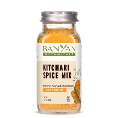 Banyan Botanicals Organic Kitchari Spice Mix  Savory Ayurvedic Seasoning for Detox, Cleansing & Gut Health  Digestive Support Blend with Turmeric, Cumin & Ginger  2.8 oz  USDA Organic