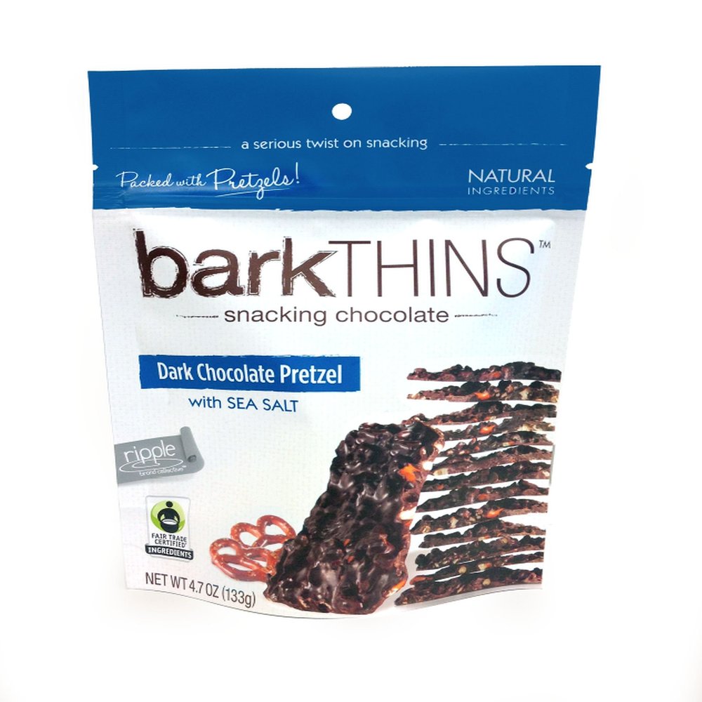 barkTHINS Snacking Dark Chocolate, Pretzel with Sea Salt, 4.7 Ounce (Pack of 12)
