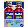 Vicks NyQuil SEVERE Cold, Flu, and Congestion Medicine, 2x12 fl oz Twin Pack, Berry Flavor, Maximum Strength, Nighttime Relief view 1
