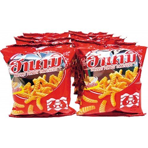 Hanami Shrimp Cracker 15g. Pack of 12 Original Taste.