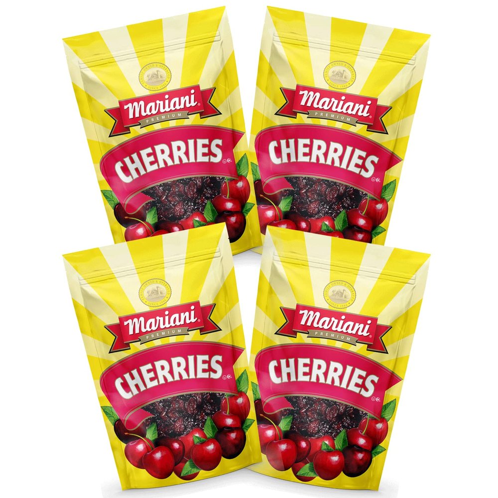 Mariani Dried Cherries - Healthy Snacks for Kids and Adults, Dried Fruit, Vegan Snacks, Gluten Free Snacks, 5 Ounces (Pack of 4)