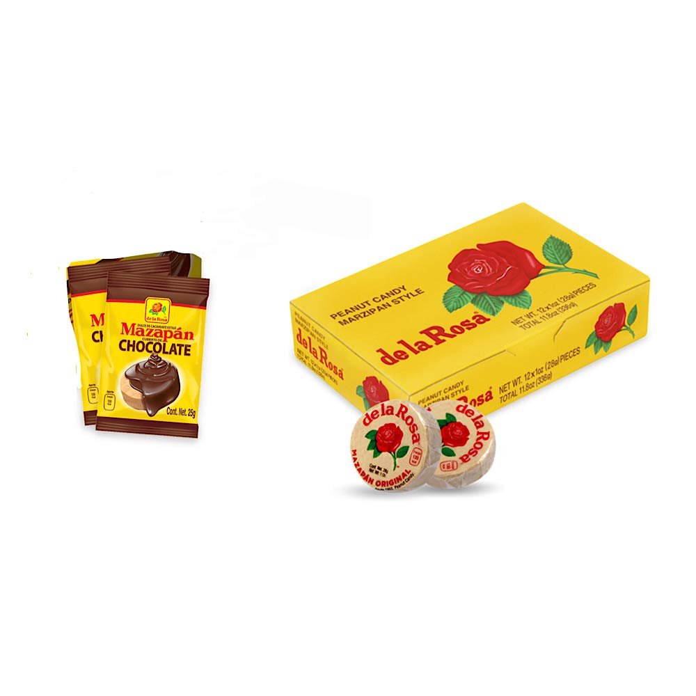 De la Rosa Peanut Mazapan 30.0 OZ and 2 mazapan with chocolate pockets
