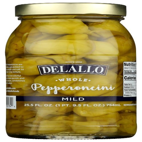 DeLallo Pepperoncini, Mild 25.5 OZ (Pack of 12)