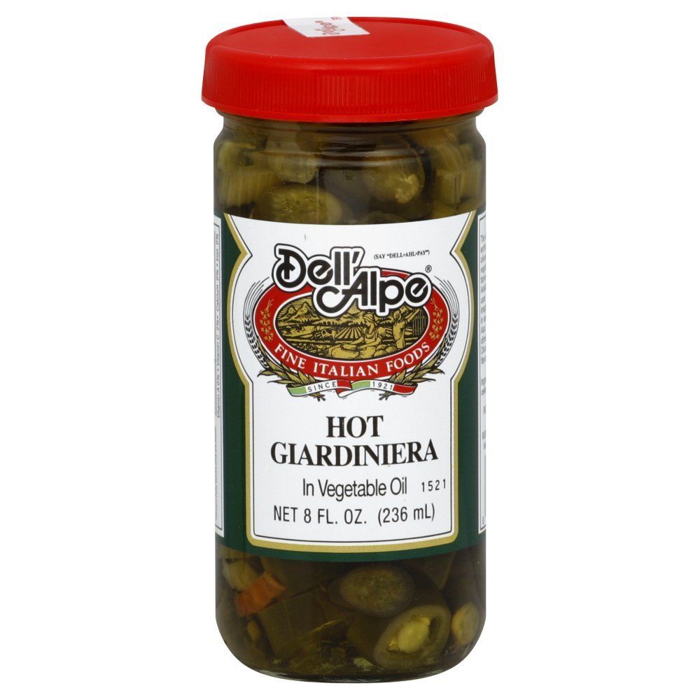Dell' Alpe Hot Giardiniera 8.0 OZ (Pack of 3)