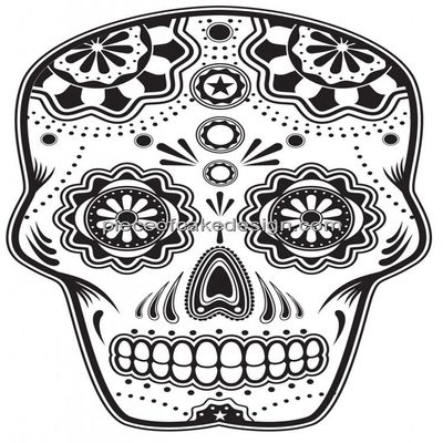 1/4 Sheet ~ Sugar Skull Star Birthday ~ Edible Cake/Cupcake Topper!!!
