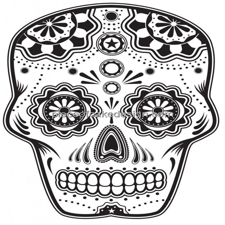1/4 Sheet ~ Sugar Skull Star Birthday ~ Edible Cake/Cupcake Topper!!!