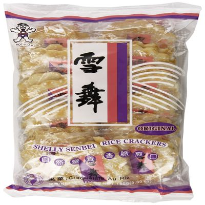 Want Want Hot Kid Shelly Senbei Rice Crackers, 5.3 Ounce