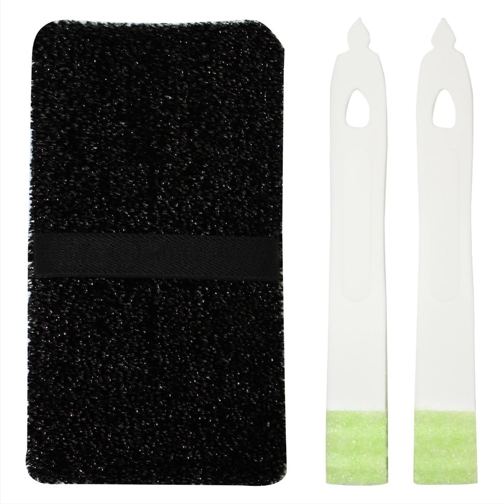 Sunbelm HA1300 Tomb Cleaning Headstone Sponge with Letter Polishing Brush, Size: Headstone Sponge: Approx. 6.1 x 3.5 inches (15.5 x 9 cm), Letter Polishing Brush: 6.3 x 0.9 inches (16 x 2.2 cm)
