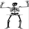 1/8 Sheet ~ Black Skeleton Hallowen Birthday ~ Edible Cake/Cupcake Topper!!! view 1