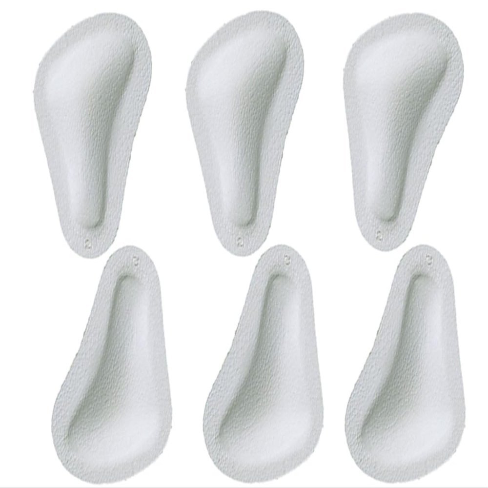 Pedag T-Form | German Made | Metatarsal Foot Pads for Pain Relief | Anatomically Correct | Vegetable Tan Leather | Self Adhesive | White | Size Large, Fits US W11-13 /US M 8-10 | 3 Pairs