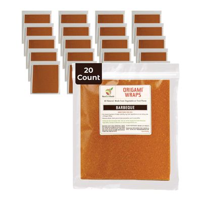 Barbecue Sushi Wraps (20 Count) Vegan, Gluten-Free, Plant-Based Low-Carb Wraps Non-GMO, Paleo Seaweed Alternative with Smoky BBQ Flavor