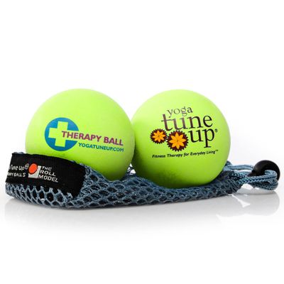 YOGA TUNE UP Therapy Balls in Tote by Tune Up Fitness - Massage Balls for Trigger Point, Pressure Point & Myofascial Release - Use as Single or Peanut Ball for Pain Relief & Relaxation (Apple Green)