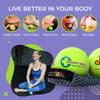 YOGA TUNE UP Therapy Balls in Tote by Tune Up Fitness - Massage Balls for Trigger Point, Pressure Point & Myofascial Release - Use as Single or Peanut Ball for Pain Relief & Relaxation (Apple Green) view 4