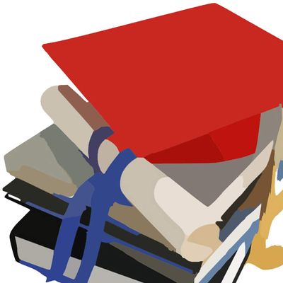 3" Round ~ Red Graduation Cap & Books Stack Birthday ~ Edible Cake/Cupcake Topper!!!