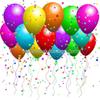 1/8 Sheet ~ Confetti Balloons Birthday ~ Edible Cake/Cupcake Topper!!! view 1