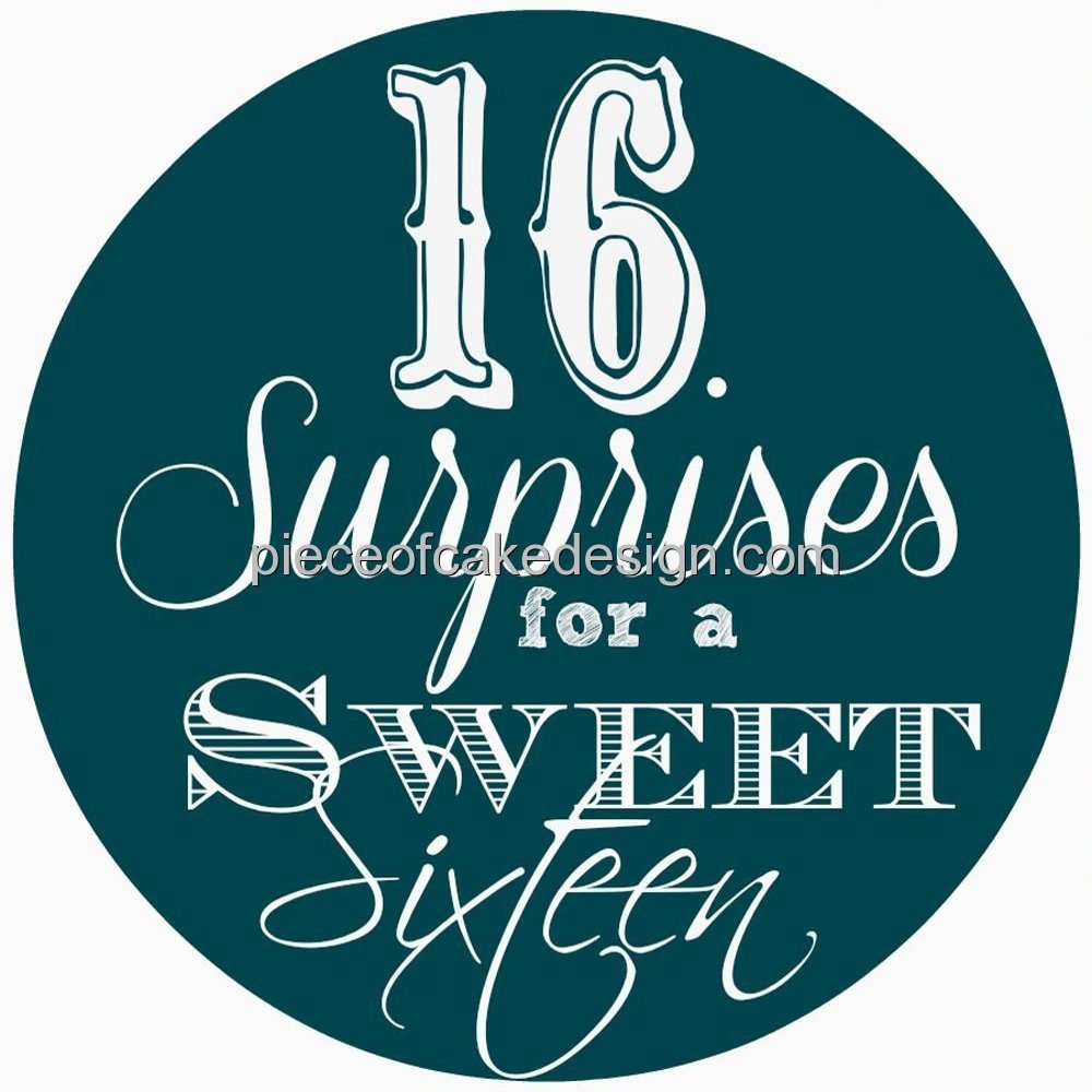 3" Round ~ 16 Surprises For A Sweet 16 Birthday ~ Edible Cake/Cupcake Topper!!!