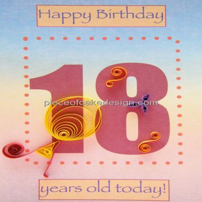 1/8 Sheet ~ 18th Birthday Craft Birthday ~ Edible Cake/Cupcake Topper!!!