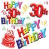 2" Round ~ Happy 30th Birthday Background Birthday ~ Edible Cake/Cupcake Topper!!! view 1