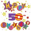 2" Round ~ Happy 50th Birthday Stars Birthday ~ Edible Cake/Cupcake Topper!!! view 1