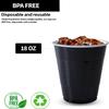 Hanna K. Signature Collection Black Plastic Cups 18 Oz. Solid Color Premium Heavy Weight Disposable Party Cups 600 Count - Elegant & Durable, Perfect for Parties, Weddings & Everyday Use view 2