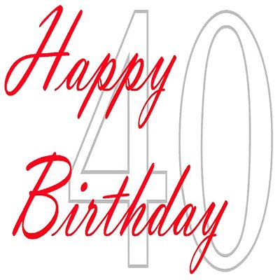 3" Round ~ Happy 40th Birthday Font Birthday ~ Edible Cake/Cupcake Topper!!!
