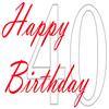 3" Round ~ Happy 40th Birthday Font Birthday ~ Edible Cake/Cupcake Topper!!! view 1