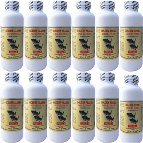 Golden Alaska Deep Sea Fish Oil 1000 mg - 300 Softgels (12 Pack)